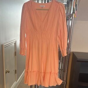 Calvin Klein Coral V-Neck Dress